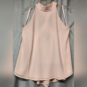 NAKED ZEBRA Light Pink Sleeveless Swing Blouse Women's L Large